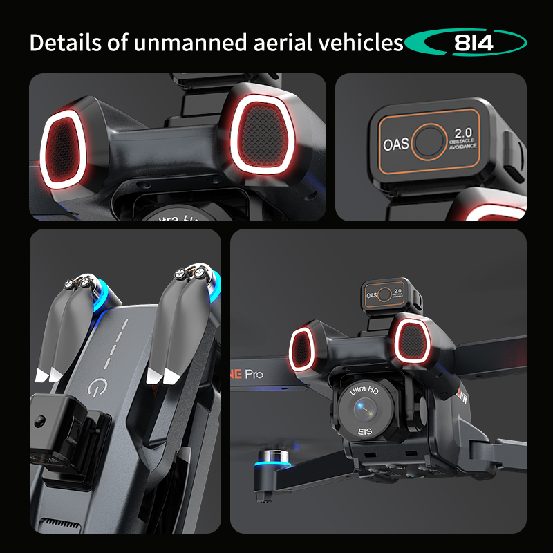 Drone professionnel 814 avec c - Drone Gimbal 2 Axis avis et prix